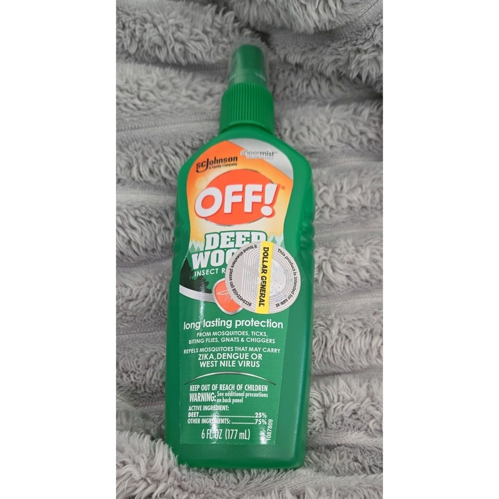 OFF! Deep Woods Insect Repellent Pump Spray 25% DEET 6oz Mosquito Tick Repellent